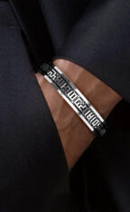 Unisex Arabic Calligraphy Silver Cuff - Image 2