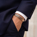 Gold Arabic Cuff Bracelet - Image 2