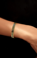 Arabic Gold Cuff Bracelet - Image 6