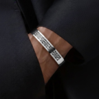 Arabic Silver Cuff Bracelet - Image 2
