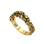 Gold Olive Branch Band - Image 3