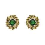 gold olive wreath earrings