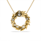 Gold Olive Wreath Necklace - Image 3