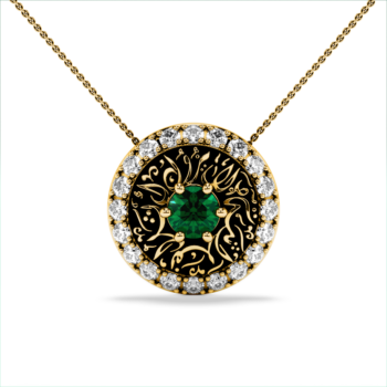 Arabic Gold Necklace Artistic Arabic Jewelry Arabic Poetry Gift Jewelry