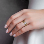 Olive gold Branch Diamond Ring - Image 2