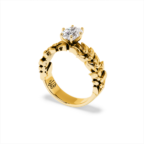 Olive gold Branch Diamond Ring