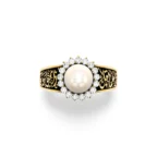 The Hidden Pearl – Gold, Diamond & Calligraphy Ring - Image 16
