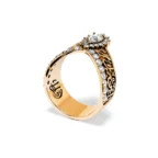 Sweetened by You – Gold & Diamond Arabic Ring - Image 8