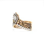 Sweetened by You – Gold & Diamond Arabic Ring - Image 7