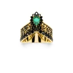 Sweetened by You – Gold & Diamond Arabic Ring - Image 5