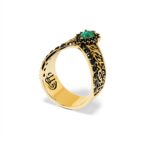Sweetened by You – Gold & Diamond Arabic Ring - Image 16