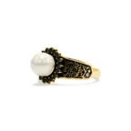 The Hidden Pearl – Gold, Diamond & Calligraphy Ring - Image 13