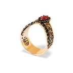 Sweetened by You – Gold & Diamond Arabic Ring - Image 4
