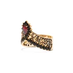 Sweetened by You – Gold & Diamond Arabic Ring - Image 3