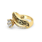 Arabic Love Gold Ring - Image 3