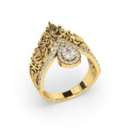 Heartbeat Arabic Gold Ring