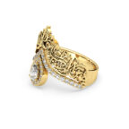Heartbeat Arabic Gold Ring - Image 4