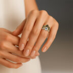 Arabic Love Gold Ring - Image 2